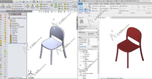 Converting Solidworks 3d model into Revit Family