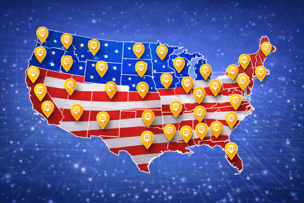 Map Showing US Location Coverage 1024x683
