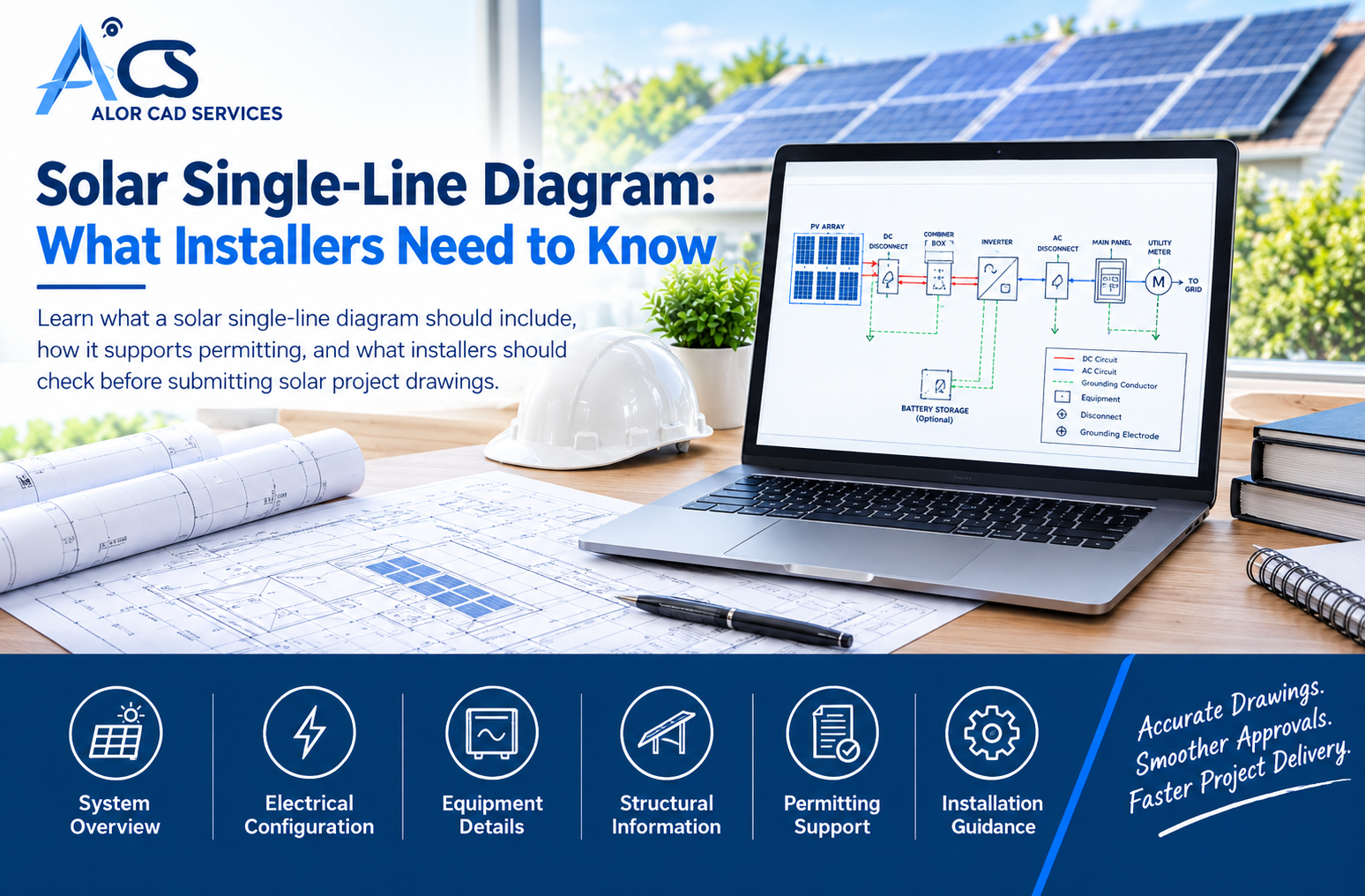 solar single-line diagram